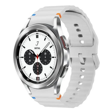 Silicone Stitched Wave Band For Galaxy Watch 42/46/41mm