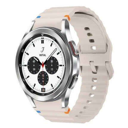 Silicone Stitched Wave Band For Galaxy Watch 42/46/41mm