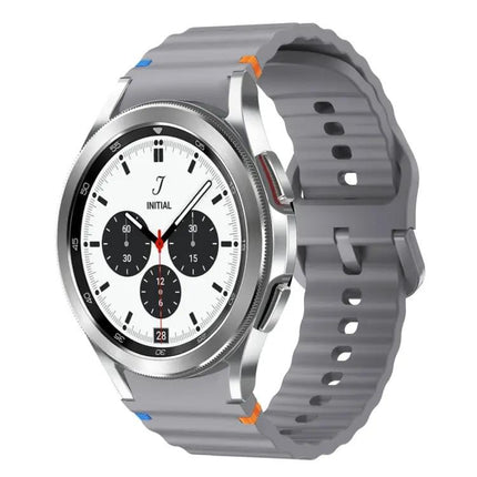 Silicone Stitched Wave Band For Galaxy Watch 42/46/41mm
