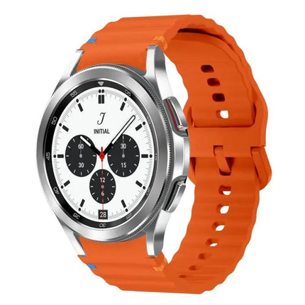 Silicone Stitched Wave Band For Galaxy Watch 42/46/41mm