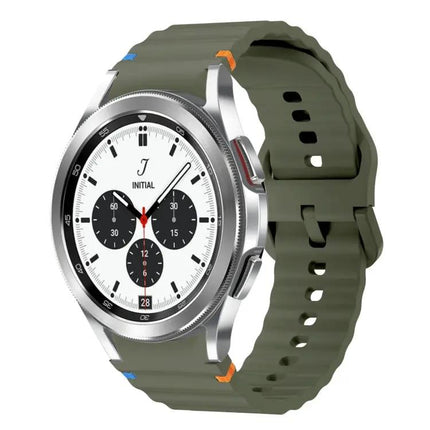 Silicone Stitched Wave Band For Galaxy Watch 42/46/41mm