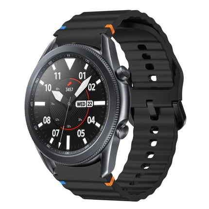 Silicone Stitched Wave Band For Galaxy Watch 42/46/41mm