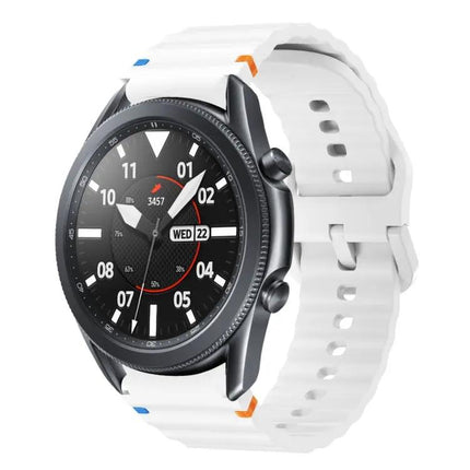Silicone Stitched Wave Band For Galaxy Watch 42/46/41mm