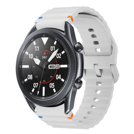 Silicone Stitched Wave Band For Galaxy Watch 42/46/41mm