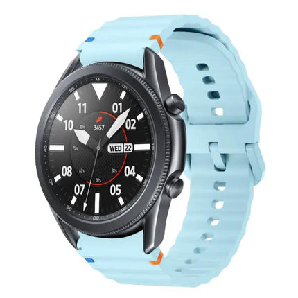 Silicone Stitched Wave Band For Galaxy Watch 42/46/41mm