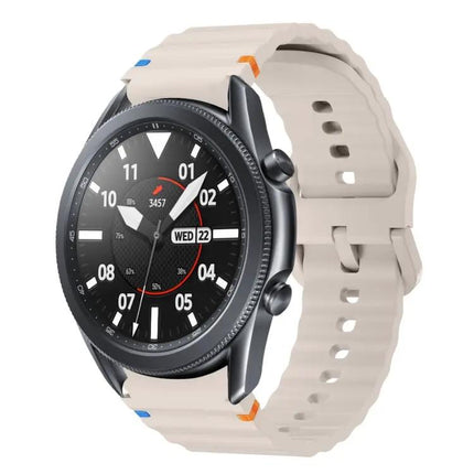 Silicone Stitched Wave Band For Galaxy Watch 42/46/41mm