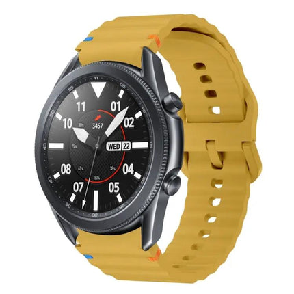 Silicone Stitched Wave Band For Galaxy Watch 42/46/41mm
