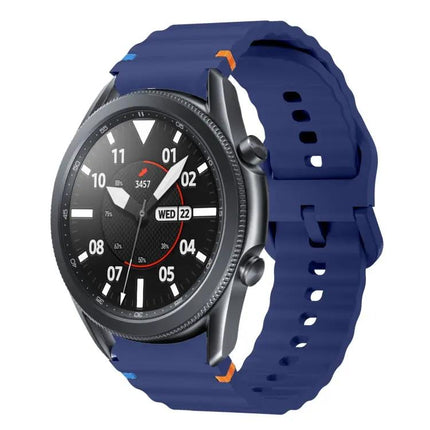 Silicone Stitched Wave Band For Galaxy Watch 42/46/41mm