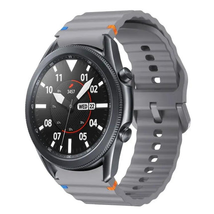 Silicone Stitched Wave Band For Galaxy Watch 42/46/41mm