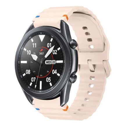 Silicone Stitched Wave Band For Galaxy Watch 42/46/41mm
