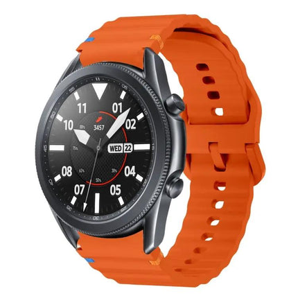 Silicone Stitched Wave Band For Galaxy Watch 42/46/41mm