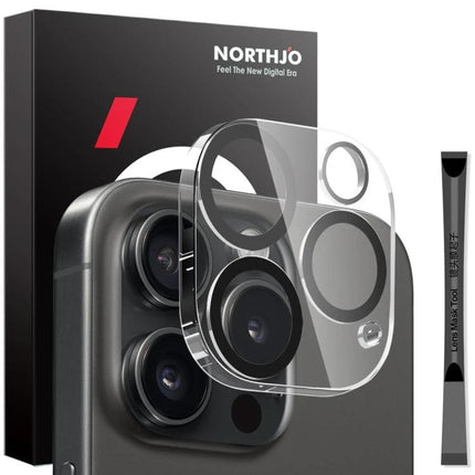 Northjo iPhone Lens Protector For Everyday Use During Daily Adventures And Travel - clear 9H tempered glass camera lens shield on iPhone