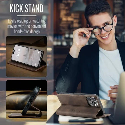 CaseMe Leather Phone Case For Daily Use And Travel, Slim Protective Cover That Fits Your Phone On The Go