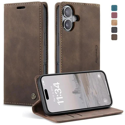 CaseMe Leather Flip Phone Case With Card Storage
