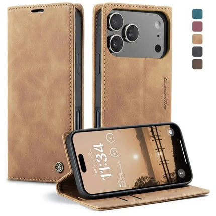 CaseMe Leather Flip Phone Case With Card Storage