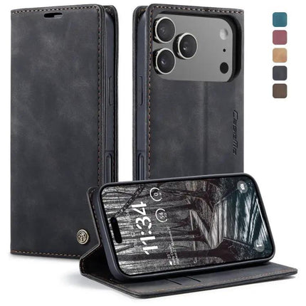 CaseMe Leather Flip Phone Case With Card Storage