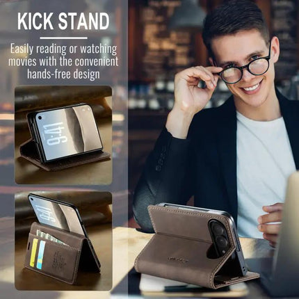 CaseMe Leather Flip Phone Case With Card Storage