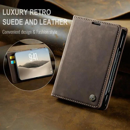CaseMe Leather Flip Phone Case With Card Storage
