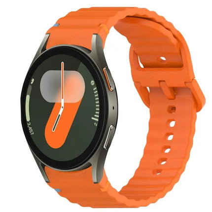 Wavy Silicone Quick Release Watch Band For Samsung 40mm/44mm