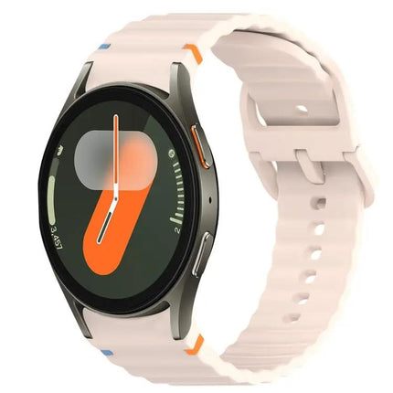 Wavy Silicone Quick Release Watch Band For Samsung 40mm/44mm