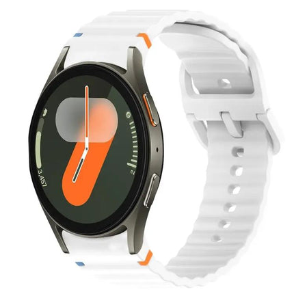 Wavy Silicone Quick Release Watch Band For Samsung 40mm/44mm