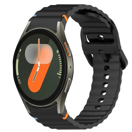 Wavy Silicone Quick Release Watch Band For Samsung 40mm/44mm