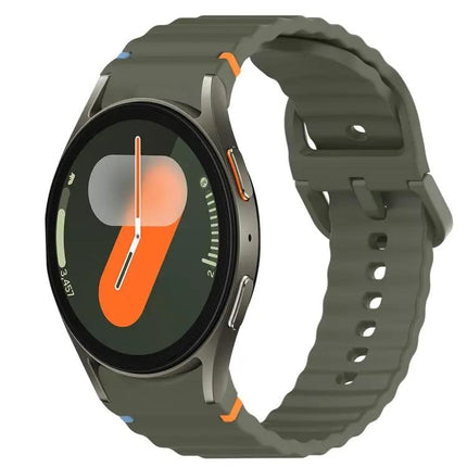 Wavy Silicone Quick Release Watch Band For Samsung 40mm/44mm