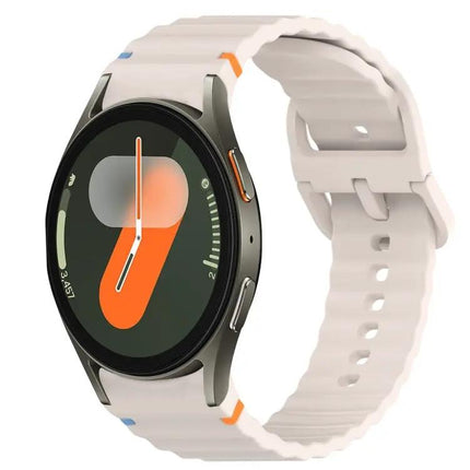 Wavy Silicone Quick Release Watch Band For Samsung 40mm/44mm
