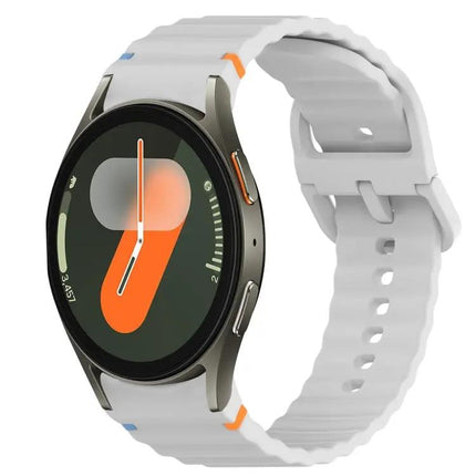 Wavy Silicone Quick Release Watch Band For Samsung 40/47mm