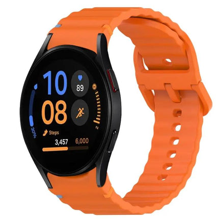 Wavy Silicone Quick Release Watch Band For Samsung 40mm/44mm