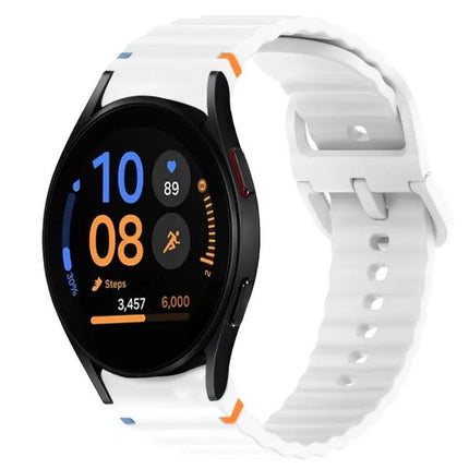 Wavy Silicone Quick Release Watch Band For Samsung 40mm/44mm