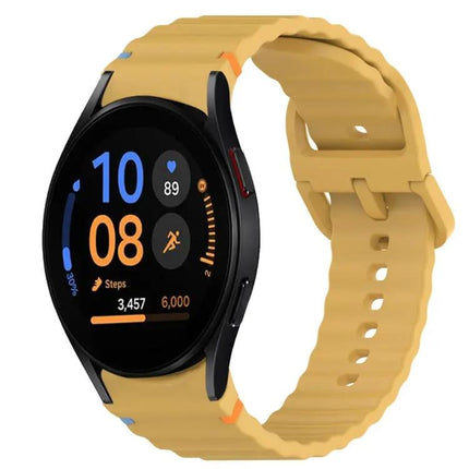 Wavy Silicone Quick Release Watch Band For Samsung 40mm/44mm