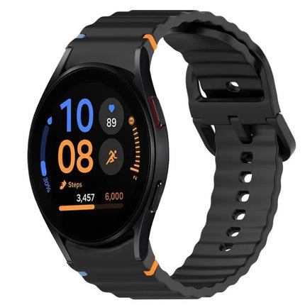 Wavy Silicone Quick Release Watch Band For Samsung 40mm/44mm