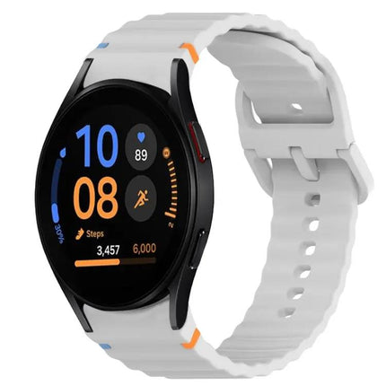 Wavy Silicone Quick Release Watch Band For Samsung 40mm/44mm