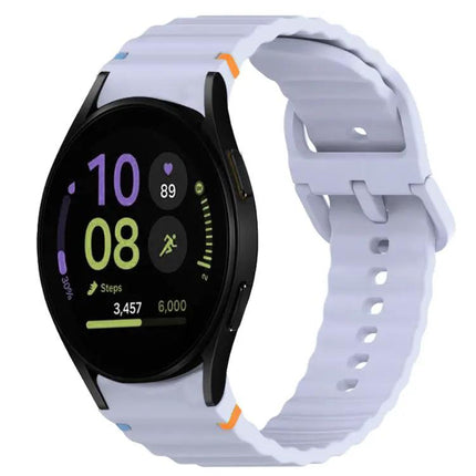 Wavy Silicone Quick Release Watch Band For Samsung 40mm/44mm