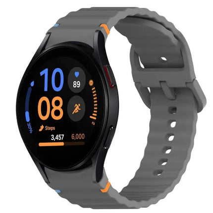 Wavy Silicone Quick Release Watch Band For Samsung 40mm/44mm
