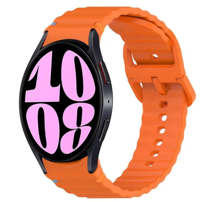 Wavy Silicone Quick Release Band For Galaxy Watch 6 40/44mm | Syndmart
