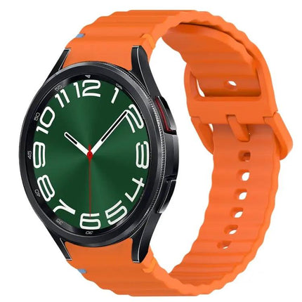Wavy Silicone Quick Release Watch Band For Samsung 40/47mm