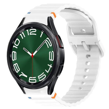 Wavy Silicone Quick Release Watch Band For Samsung 40/47mm