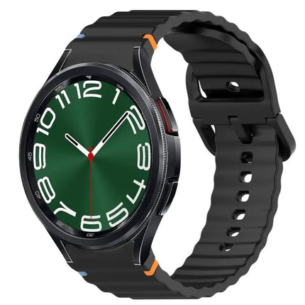 Wavy Silicone Quick Release Watch Band For Samsung 40/47mm
