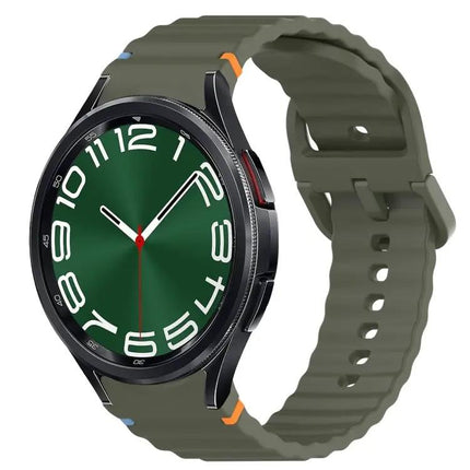 Wavy Silicone Quick Release Watch Band For Samsung 40/47mm