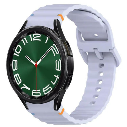 Wavy Silicone Quick Release Watch Band For Samsung 40/47mm