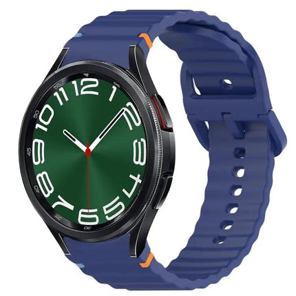 Wavy Silicone Quick Release Watch Band For Samsung 40/47mm