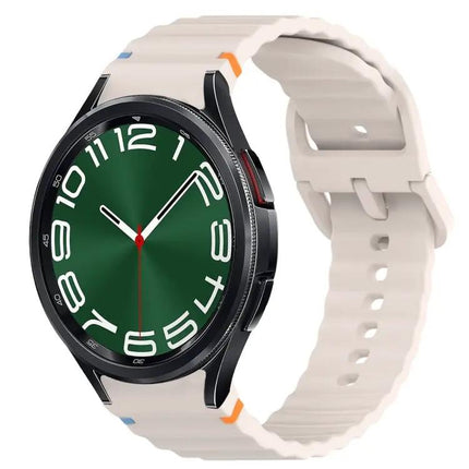 Wavy Silicone Quick Release Watch Band For Samsung 40/47mm
