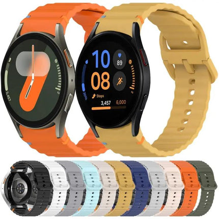 Wavy Silicone Quick Release Watch Band For Samsung 40/47mm