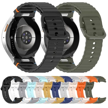 Wavy Silicone Quick Release Watch Band For Galaxy 42/46mm