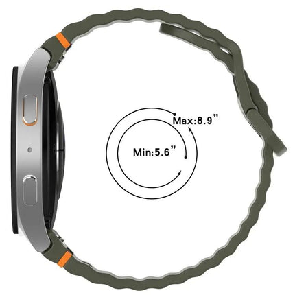 Wavy Silicone Quick Release Watch Band For Samsung 40mm/44mm