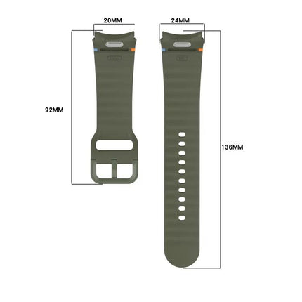 Wavy Silicone Quick Release Watch Band For Samsung 40/47mm