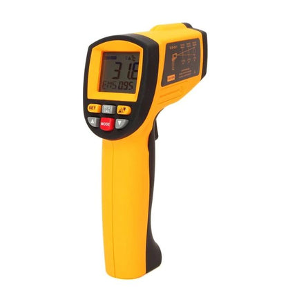 Infrared Thermometer for Everyday Surface Temperature Checks - yellow handheld non-contact IR gun for grills, engines, HVAC maintenance