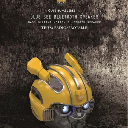 Bumblebee Compact Bluetooth Speaker For Home And Travel portable yellow robot speaker with Bluetooth, FM tuner and TF card slot